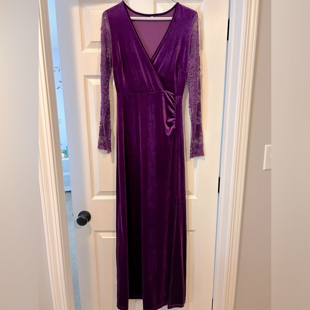 Velvet evening dress